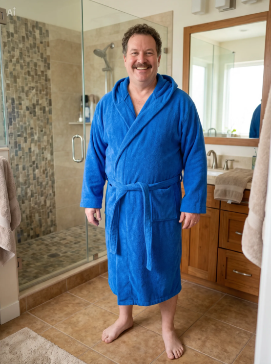 signore_simpatico_accappatoio_blu