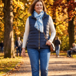 mature_curvy_lady_autumn_vest_jeans